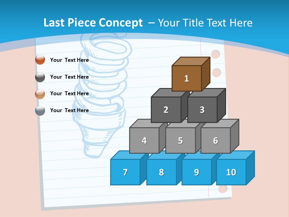 Scribble Notebook Lightbulb PowerPoint Template