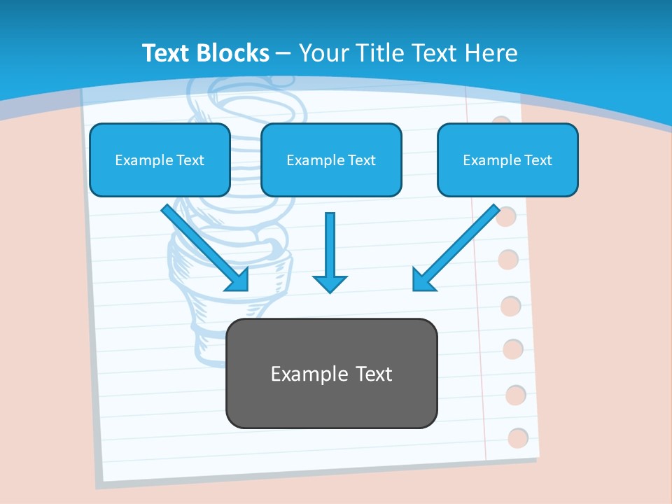 Scribble Notebook Lightbulb PowerPoint Template