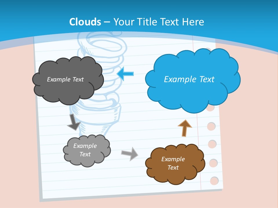 Scribble Notebook Lightbulb PowerPoint Template