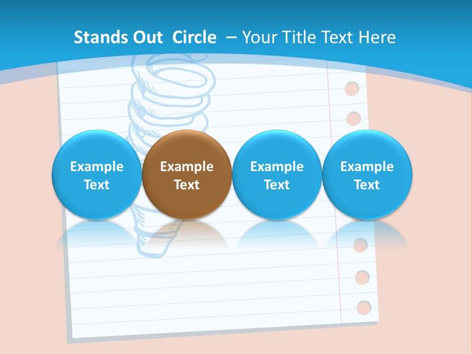 Scribble Notebook Lightbulb PowerPoint Template