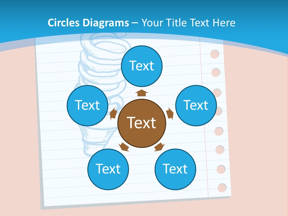 Scribble Notebook Lightbulb PowerPoint Template