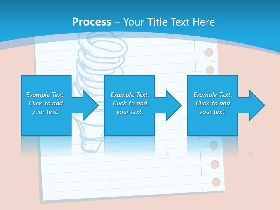Scribble Notebook Lightbulb PowerPoint Template