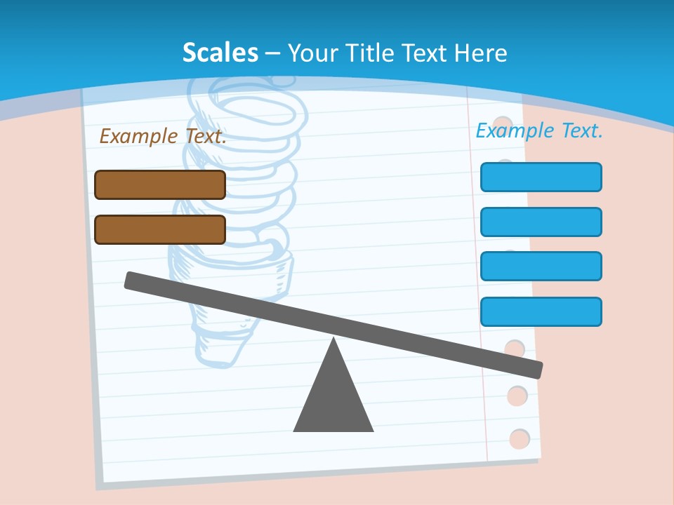 Scribble Notebook Lightbulb PowerPoint Template