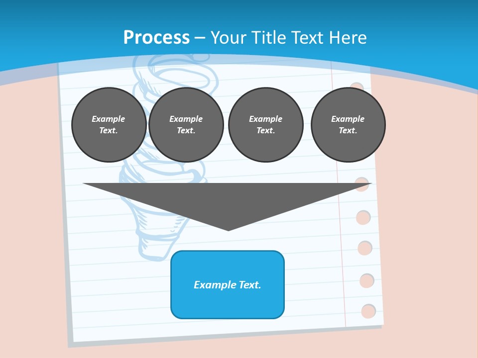 Scribble Notebook Lightbulb PowerPoint Template