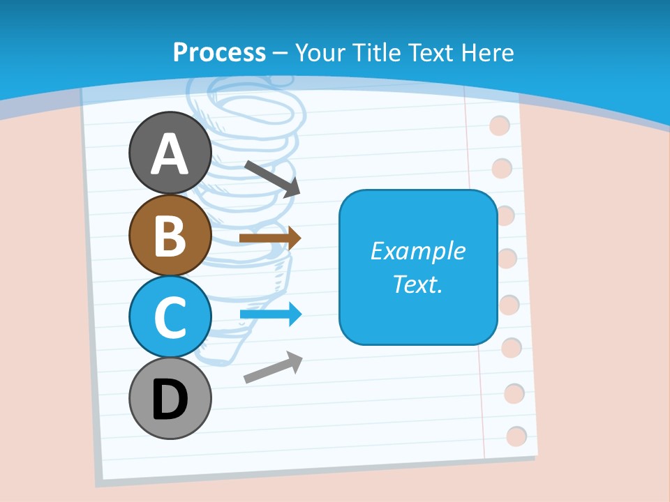 Scribble Notebook Lightbulb PowerPoint Template