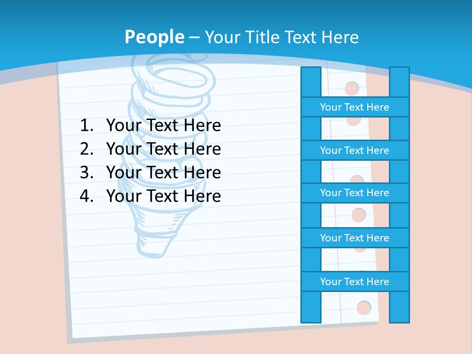 Scribble Notebook Lightbulb PowerPoint Template