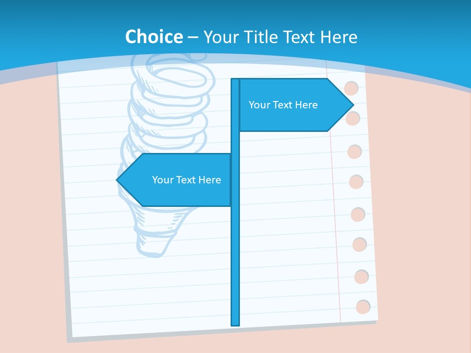 Scribble Notebook Lightbulb PowerPoint Template