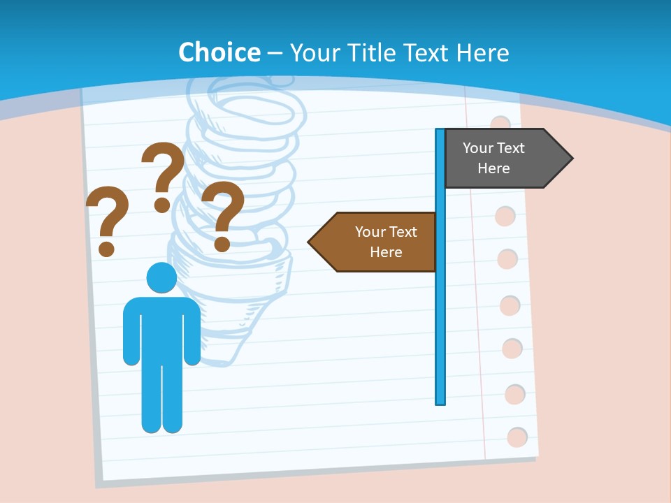 Scribble Notebook Lightbulb PowerPoint Template