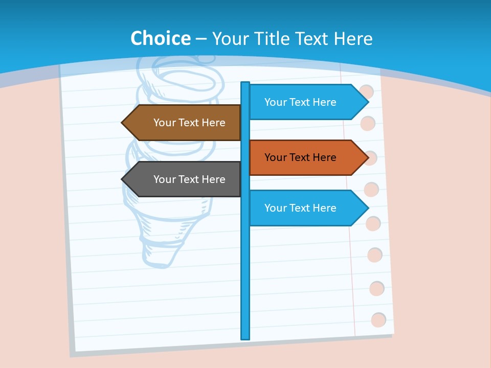 Scribble Notebook Lightbulb PowerPoint Template