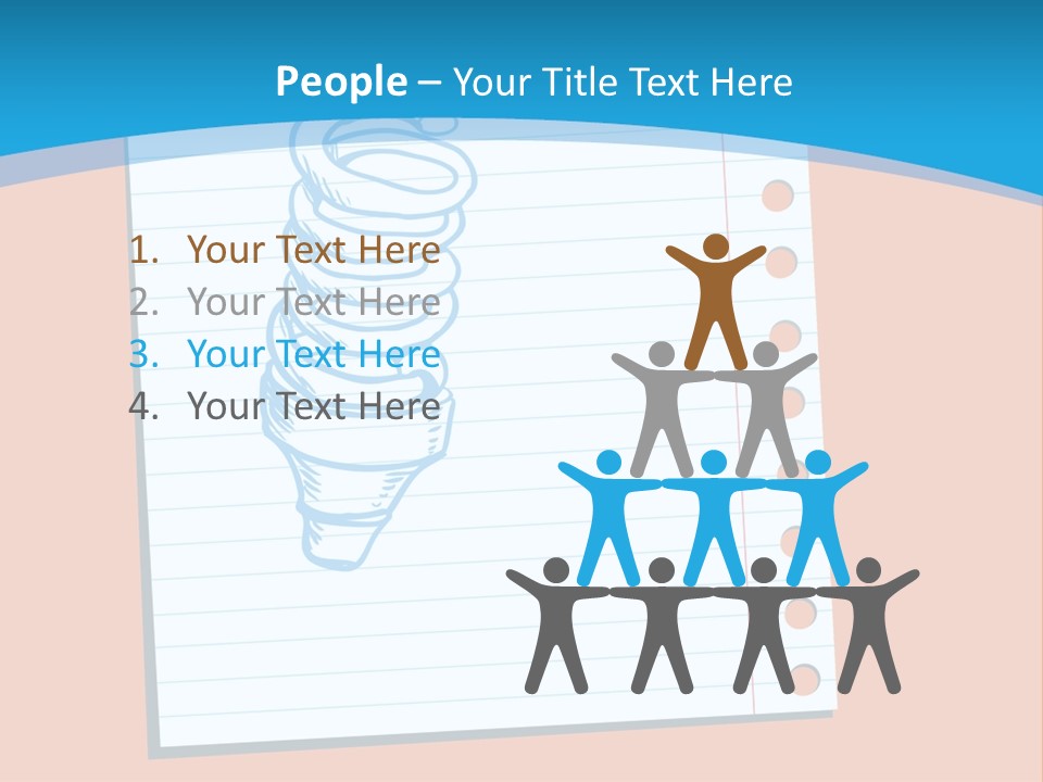 Scribble Notebook Lightbulb PowerPoint Template