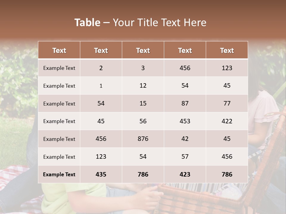 Kid Family Picnic PowerPoint Template