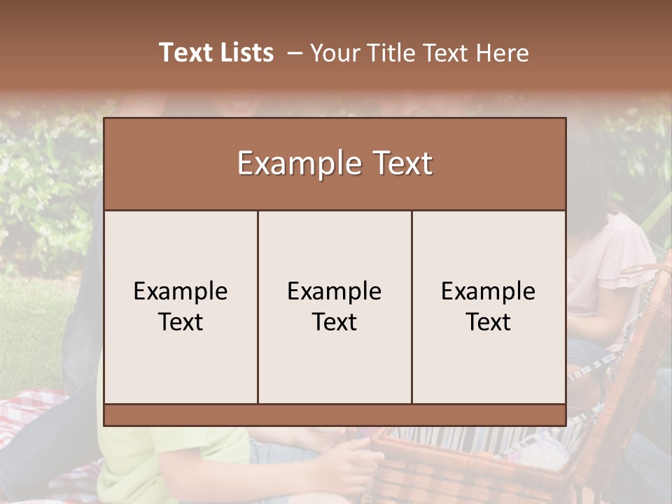 Kid Family Picnic PowerPoint Template