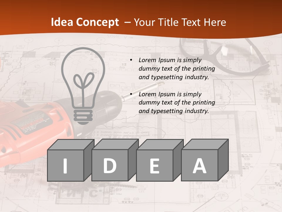 Screws Hat Contractor PowerPoint Template