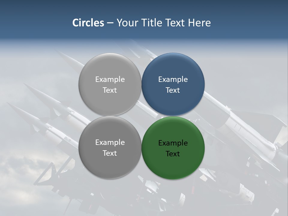 A Group Of Military Missiles With A Cloudy Sky In The Background PowerPoint Template