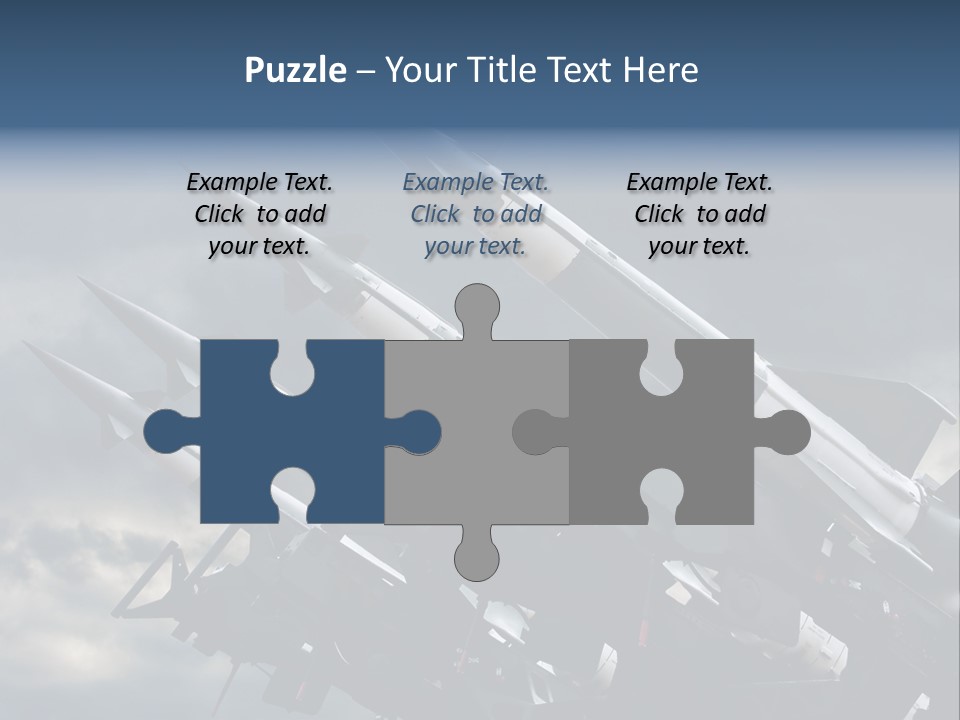 A Group Of Military Missiles With A Cloudy Sky In The Background PowerPoint Template