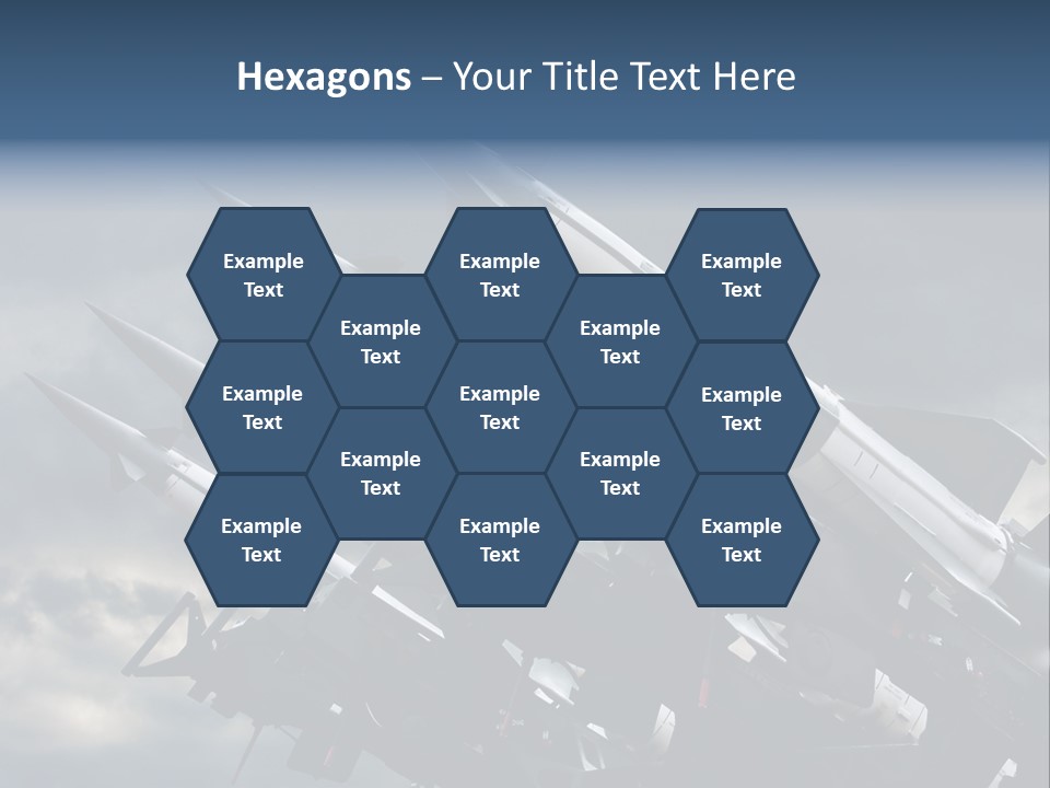 A Group Of Military Missiles With A Cloudy Sky In The Background PowerPoint Template