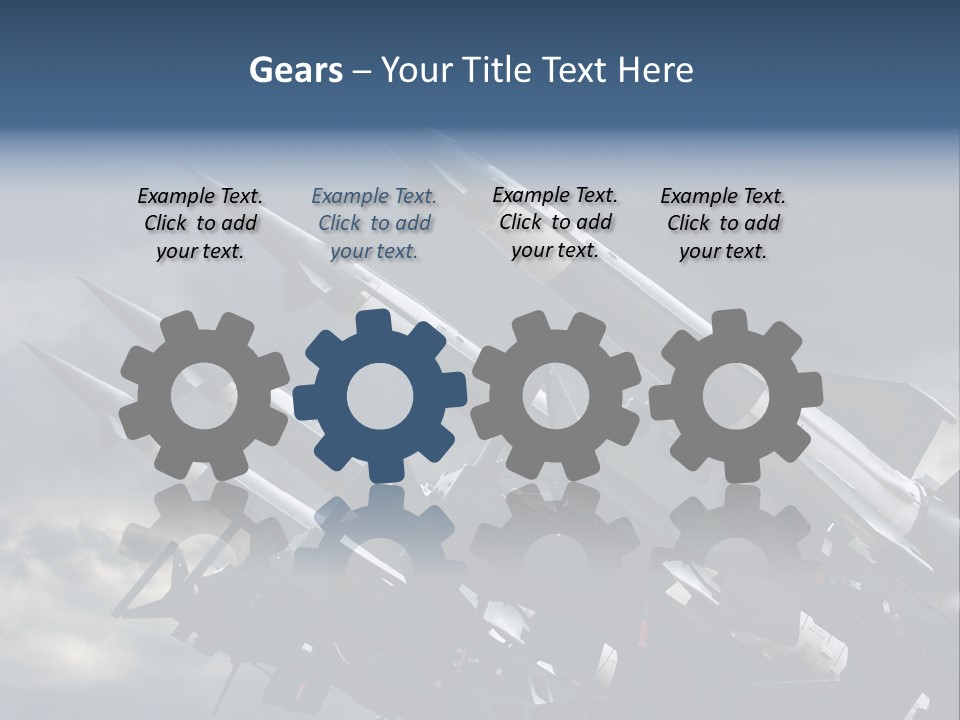 A Group Of Military Missiles With A Cloudy Sky In The Background PowerPoint Template