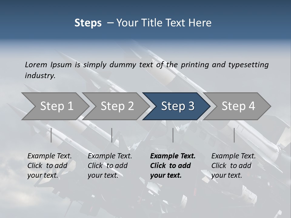 A Group Of Military Missiles With A Cloudy Sky In The Background PowerPoint Template