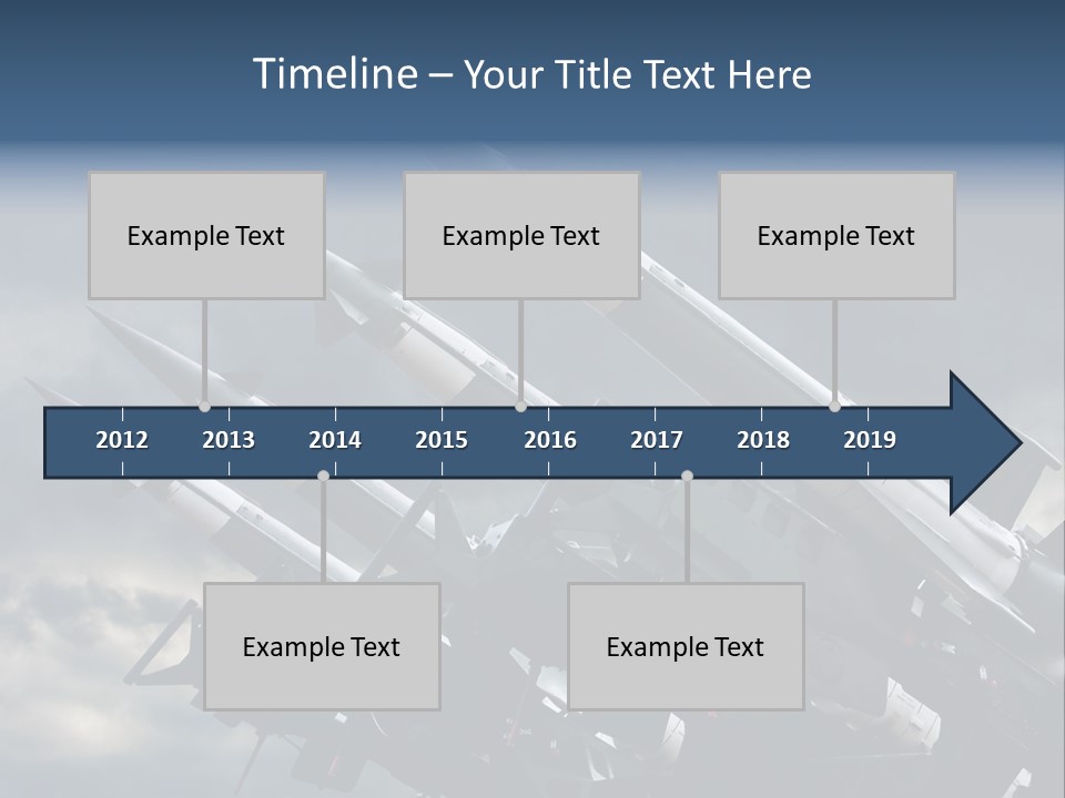 A Group Of Military Missiles With A Cloudy Sky In The Background PowerPoint Template