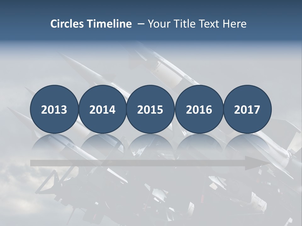 A Group Of Military Missiles With A Cloudy Sky In The Background PowerPoint Template