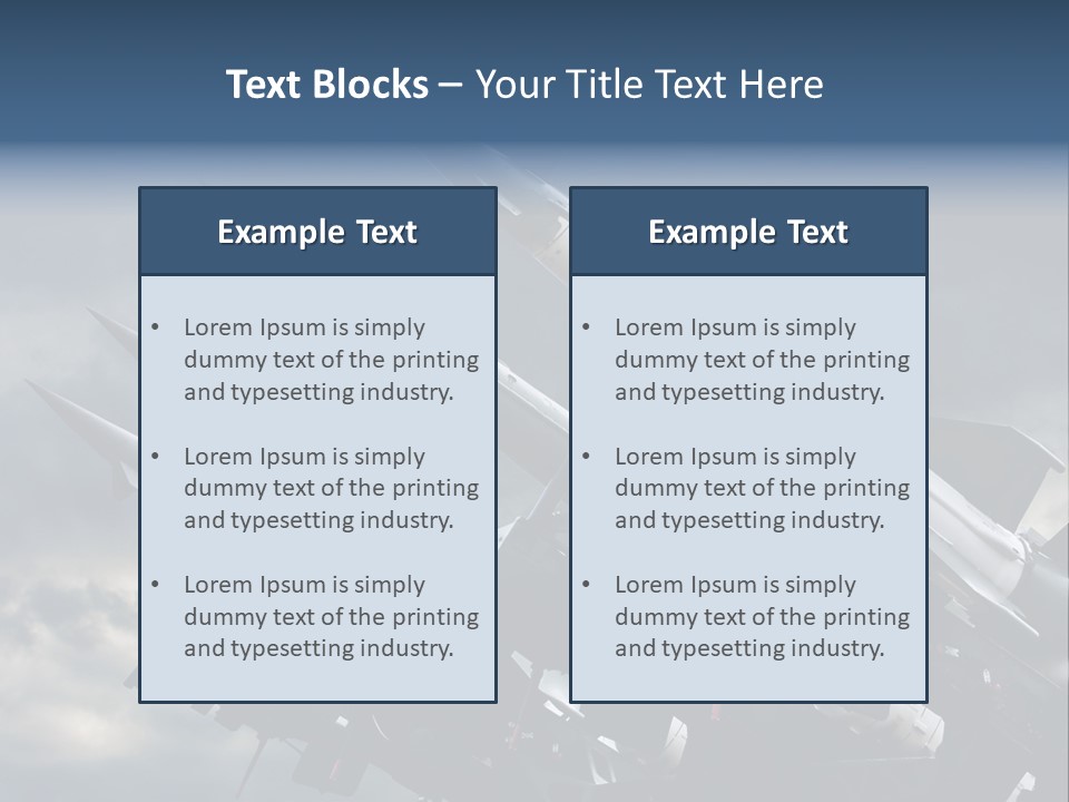 A Group Of Military Missiles With A Cloudy Sky In The Background PowerPoint Template