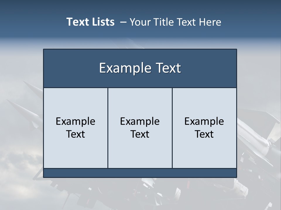 A Group Of Military Missiles With A Cloudy Sky In The Background PowerPoint Template