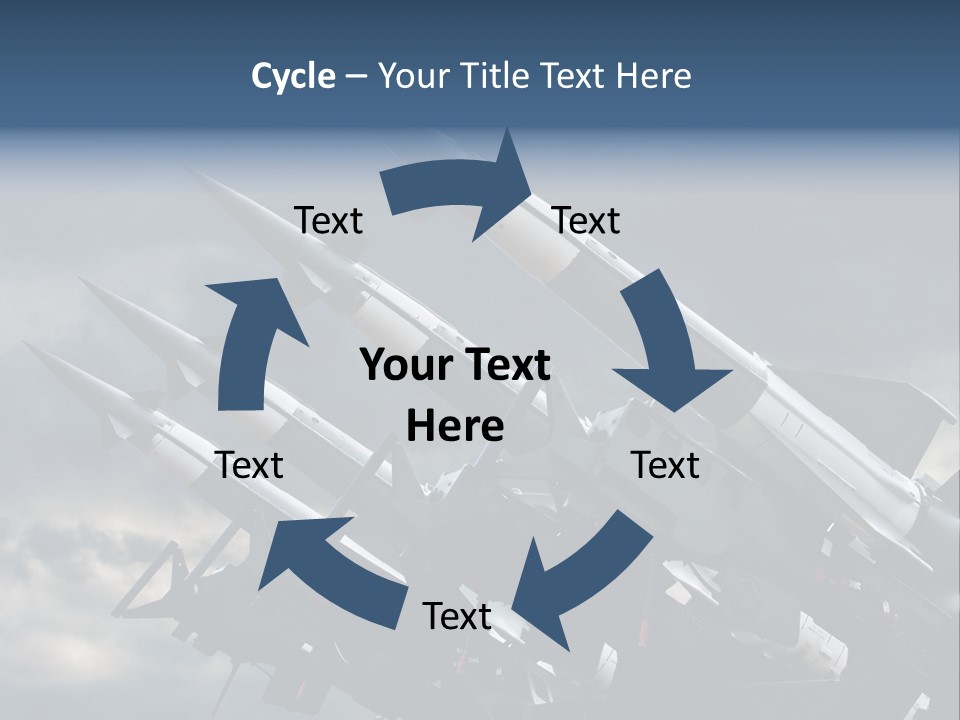 A Group Of Military Missiles With A Cloudy Sky In The Background PowerPoint Template