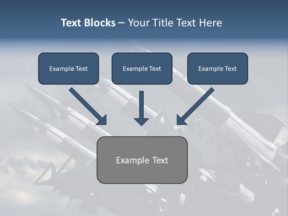 A Group Of Military Missiles With A Cloudy Sky In The Background PowerPoint Template