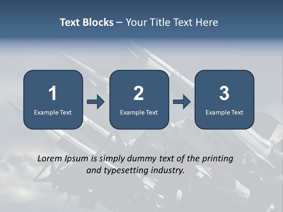 A Group Of Military Missiles With A Cloudy Sky In The Background PowerPoint Template