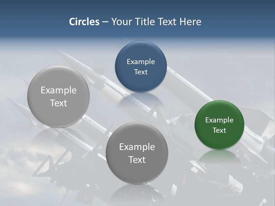 A Group Of Military Missiles With A Cloudy Sky In The Background PowerPoint Template