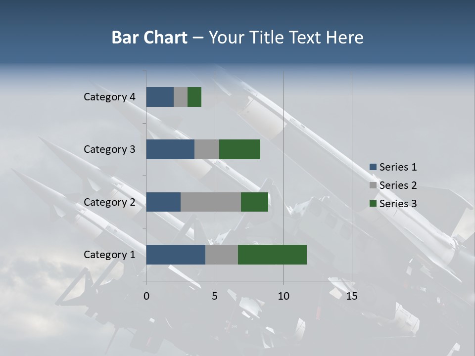 A Group Of Military Missiles With A Cloudy Sky In The Background PowerPoint Template