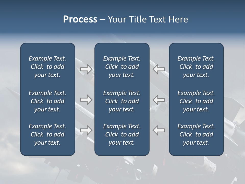A Group Of Military Missiles With A Cloudy Sky In The Background PowerPoint Template
