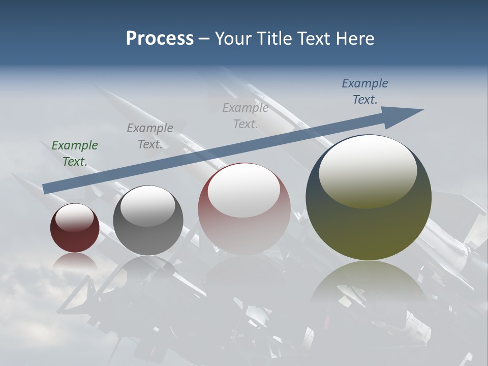 A Group Of Military Missiles With A Cloudy Sky In The Background PowerPoint Template