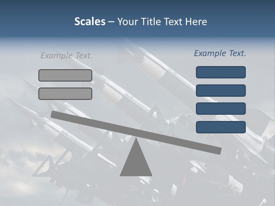 A Group Of Military Missiles With A Cloudy Sky In The Background PowerPoint Template