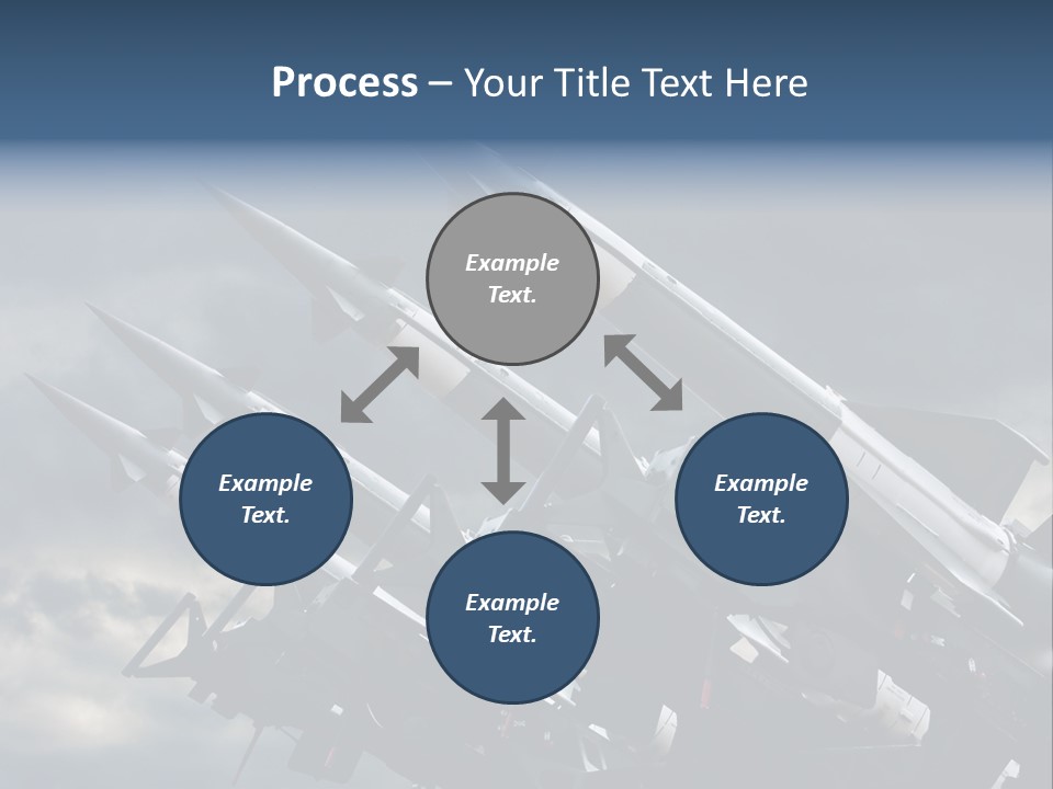 A Group Of Military Missiles With A Cloudy Sky In The Background PowerPoint Template