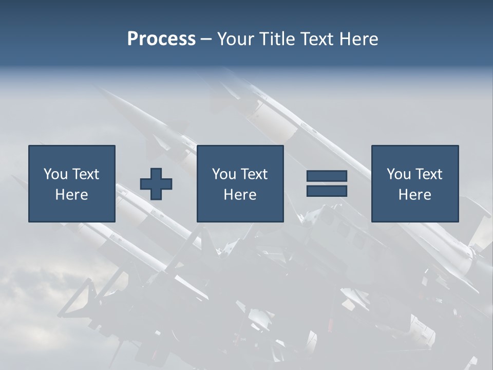 A Group Of Military Missiles With A Cloudy Sky In The Background PowerPoint Template