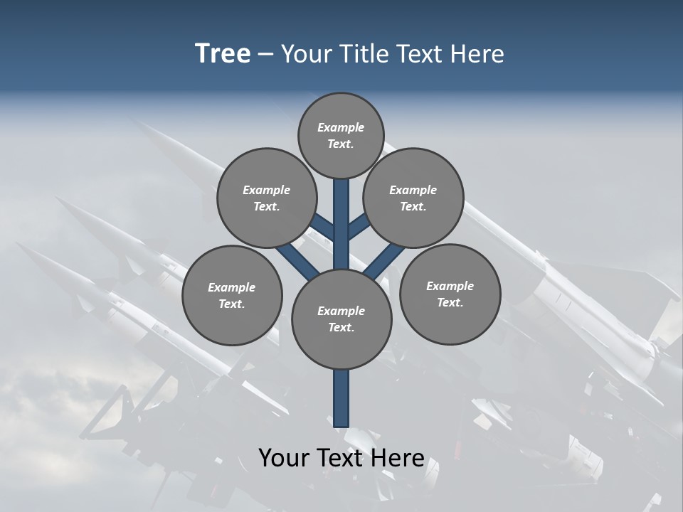 A Group Of Military Missiles With A Cloudy Sky In The Background PowerPoint Template