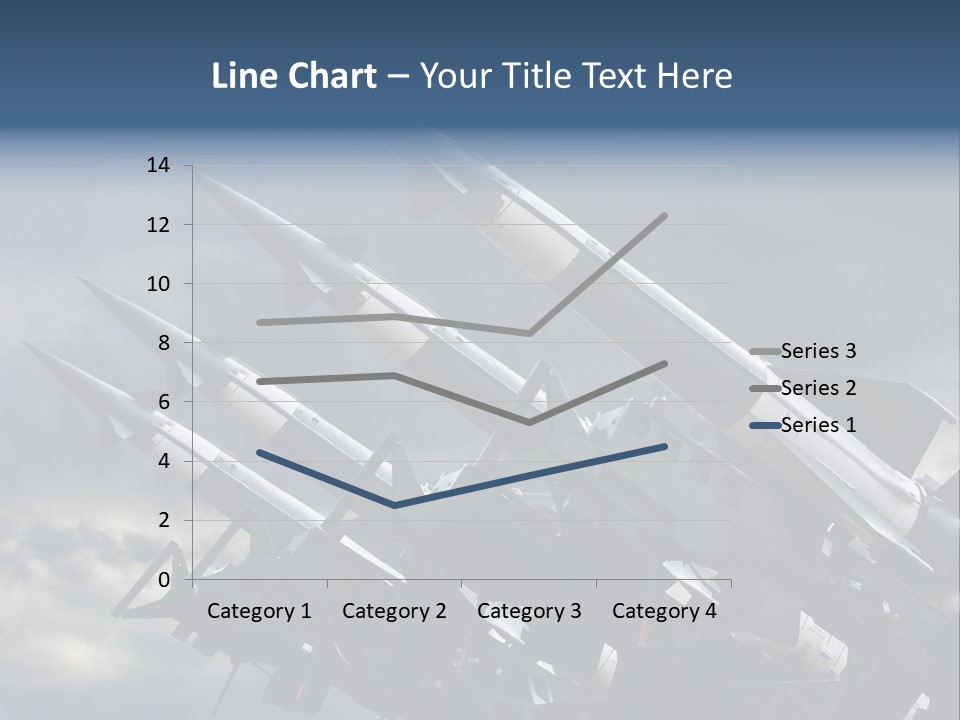 A Group Of Military Missiles With A Cloudy Sky In The Background PowerPoint Template