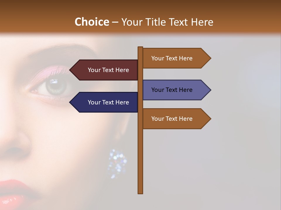 Sensual Fashion Circle PowerPoint Template