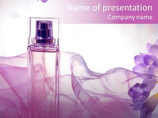 Bottle White Woman PowerPoint Template