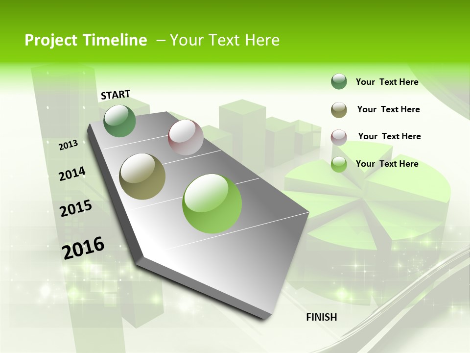 Marketing Green Line PowerPoint Template