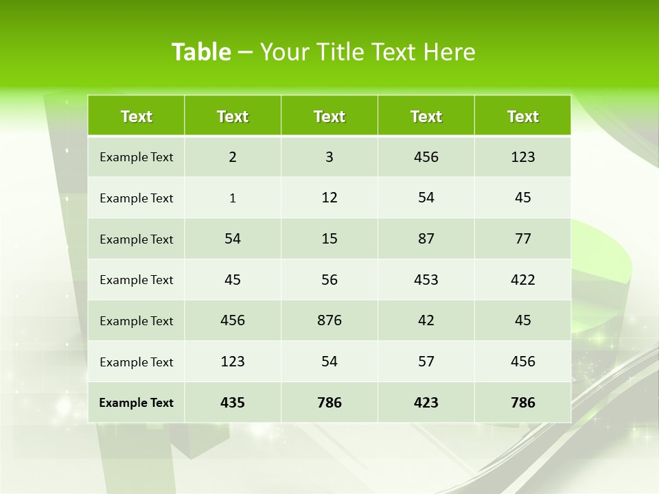 Marketing Green Line PowerPoint Template