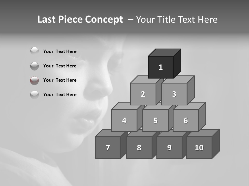 Problems Wall Boy PowerPoint Template