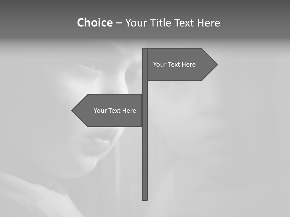 Problems Wall Boy PowerPoint Template