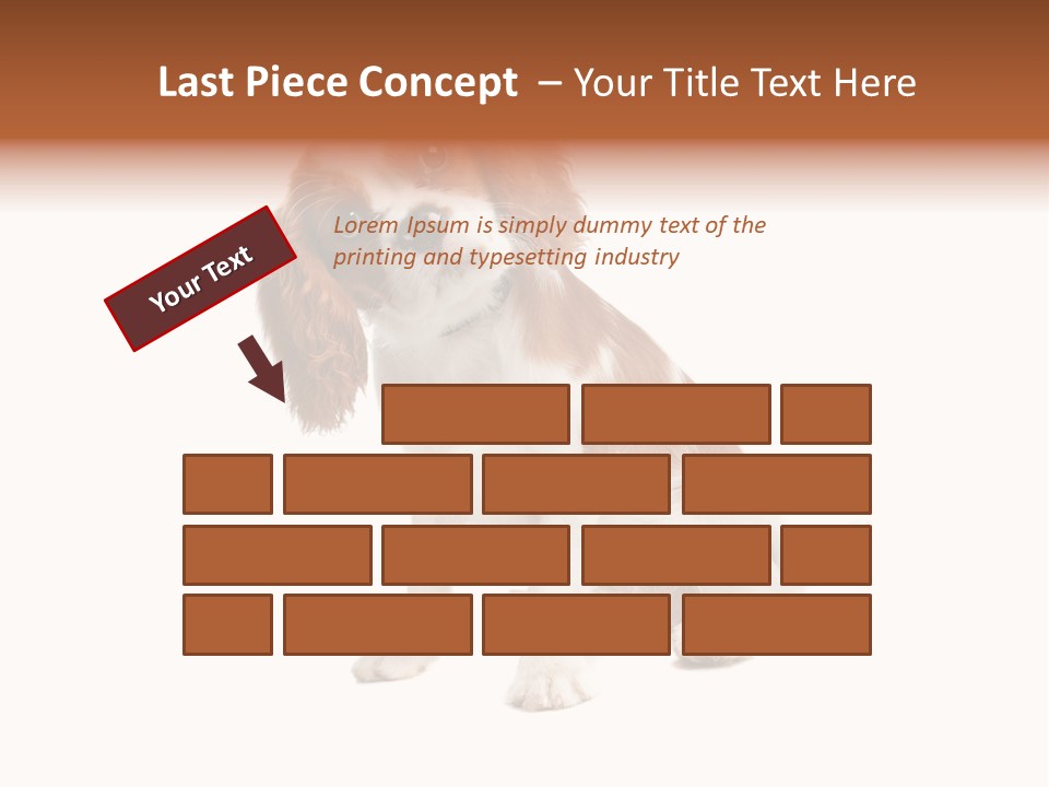 White Cavalier Dog PowerPoint Template