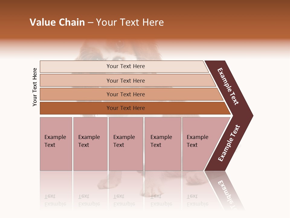 White Cavalier Dog PowerPoint Template