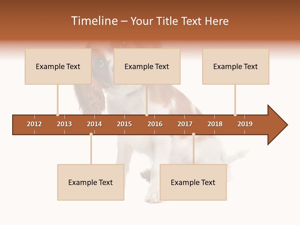 White Cavalier Dog PowerPoint Template