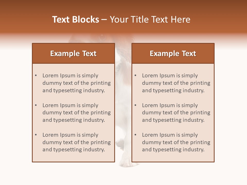 White Cavalier Dog PowerPoint Template