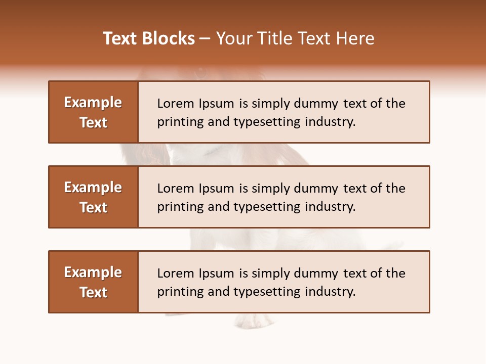 White Cavalier Dog PowerPoint Template