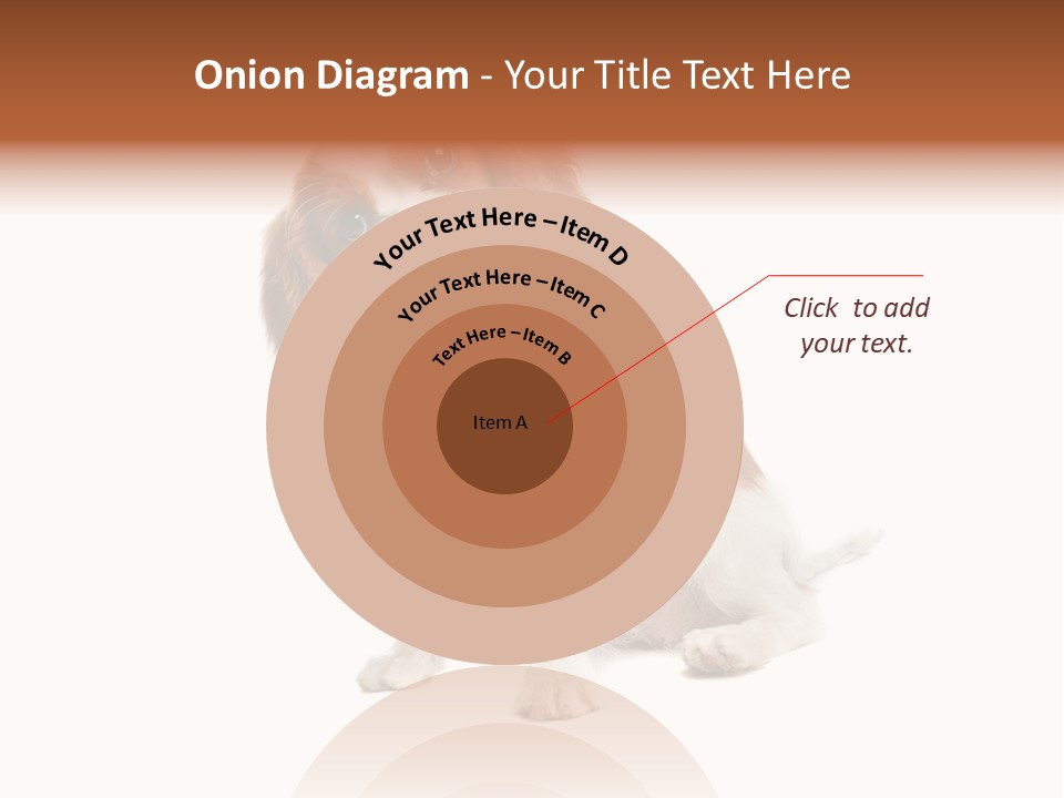 White Cavalier Dog PowerPoint Template